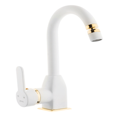 GOLD & BEYAZ LOTUS KUĞU LAVABO BATARYASI