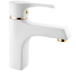 GOLD & BEYAZ LOTUS LAVABO BATARYASI