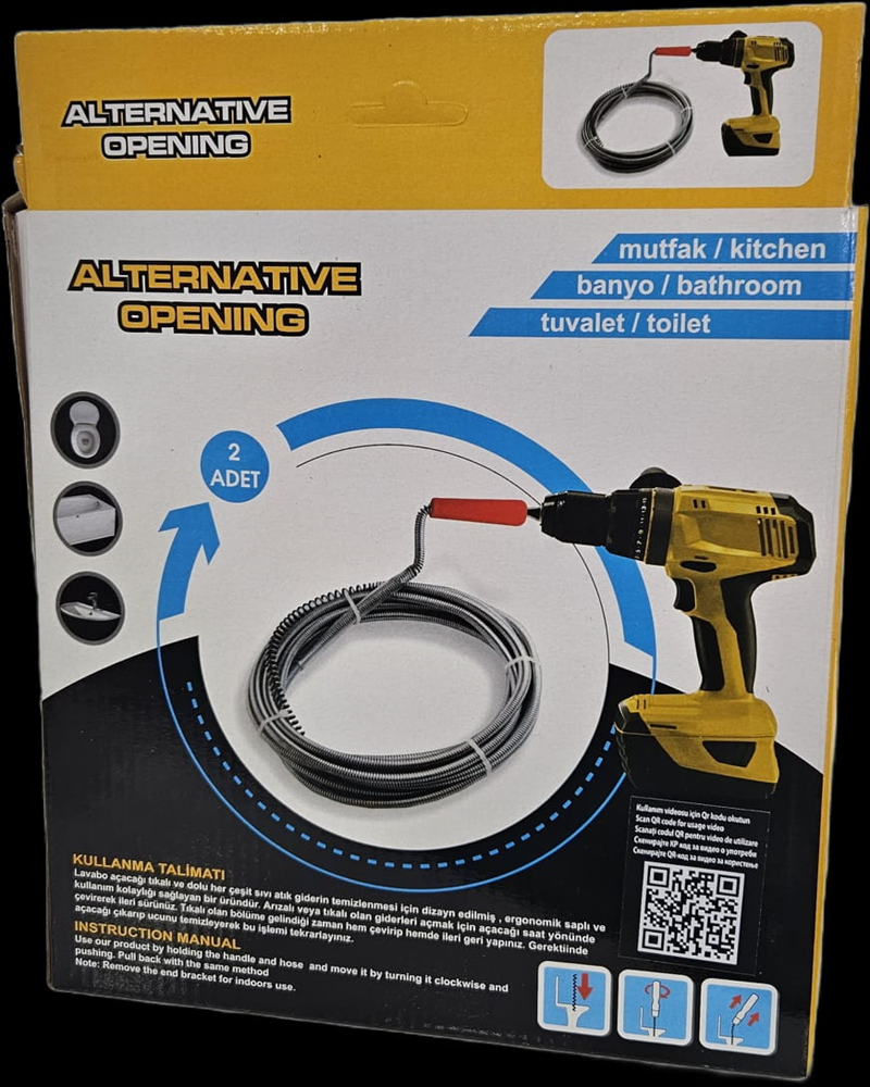 MATKAPLI KANAL VE LAVABO AÇICI 2 Sİ BİR 3M